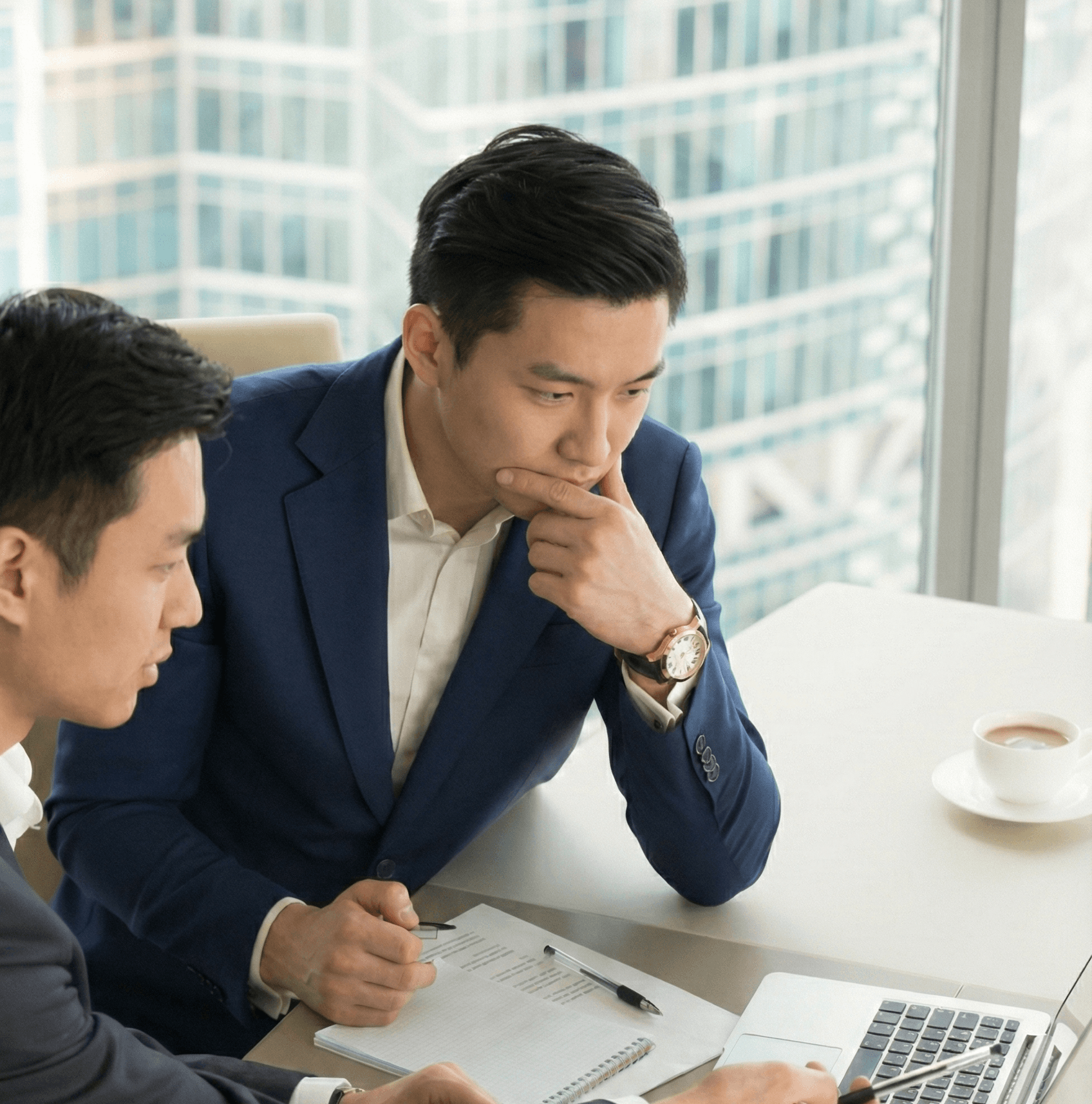 Reviewer working with digital legal documents