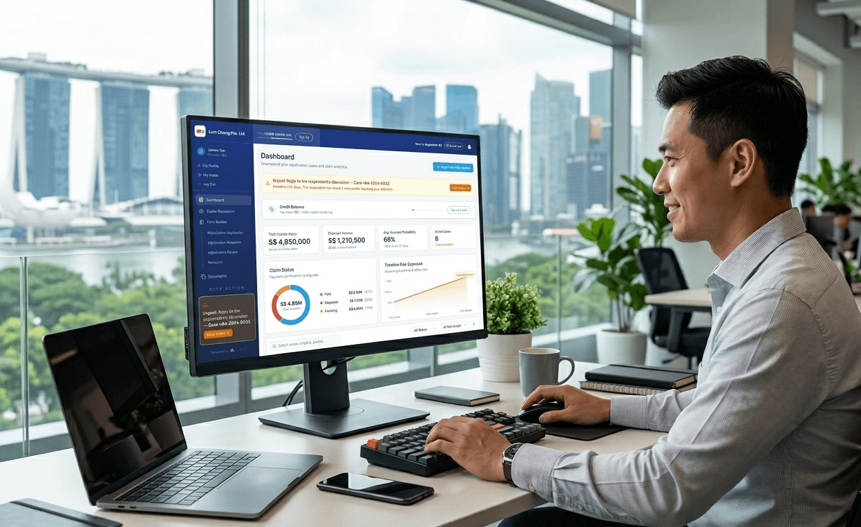 A laptop showing structured compliance workflows